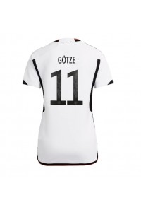 Fotbalové Dres Německo Mario Gotze #11 Dámské Domácí Oblečení MS 2022 Krátký Rukáv